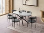 Hanah Home Aura - 3013 Mesa de Comedor Gris Claro
